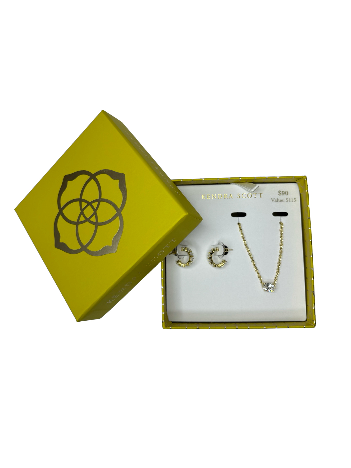 Cailin Crystal Gift Set Gold White Crystal