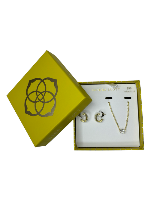 Cailin Crystal Gift Set Gold White Crystal