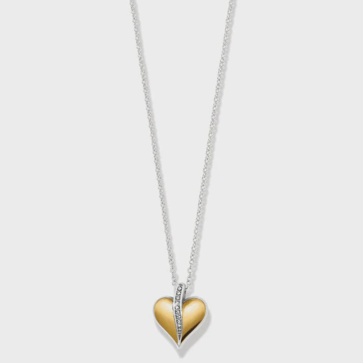 Precious Heart Two Tone Petite Necklace