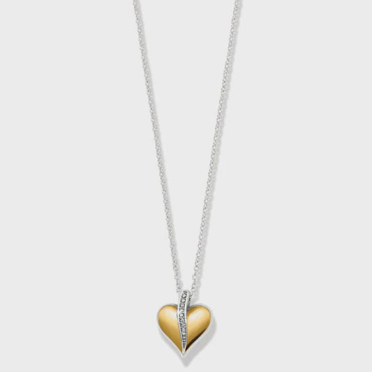 Precious Heart Two Tone Petite Necklace