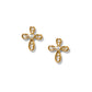 Enchanting Cross Post Earrings Gold