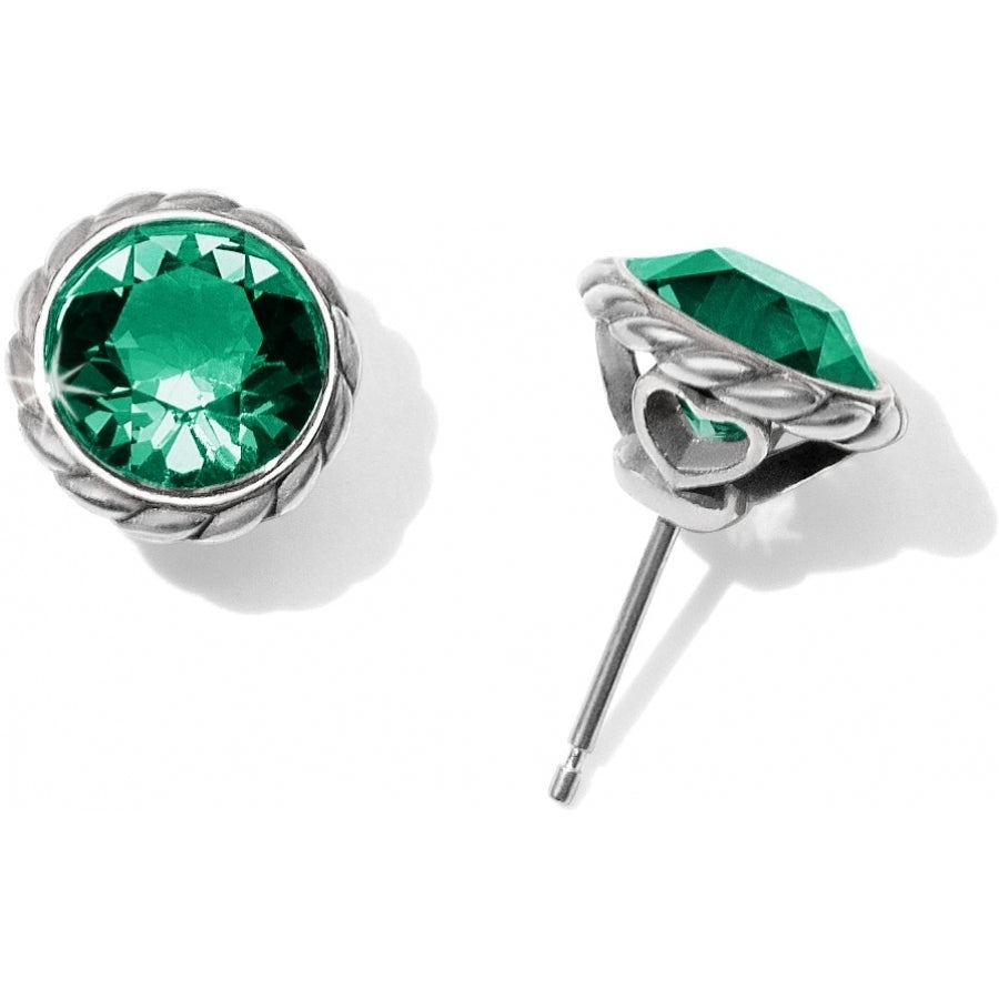Emerald Iris Stud Earrings