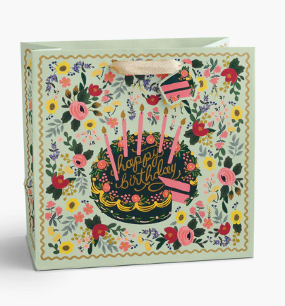 Floral Cake Large Gift Bag