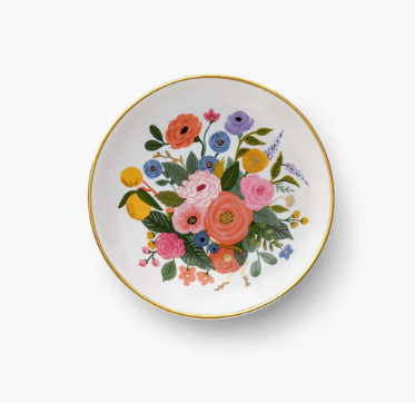 Garden Party Bouquet Porcelain Ring Dish