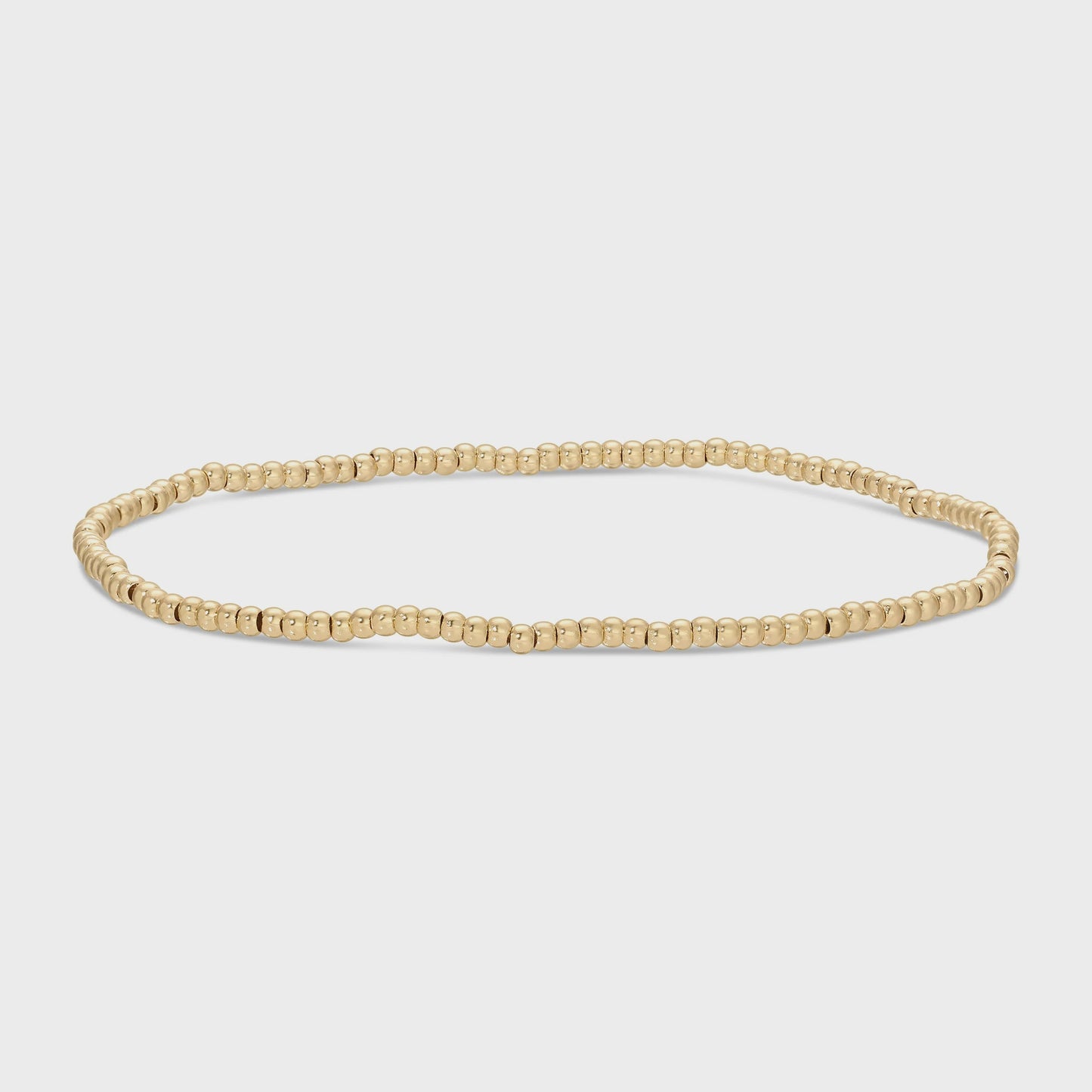 Gold Beaded Bracelet 2mm