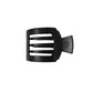 Jet Black Small Flat Square Hair Clip