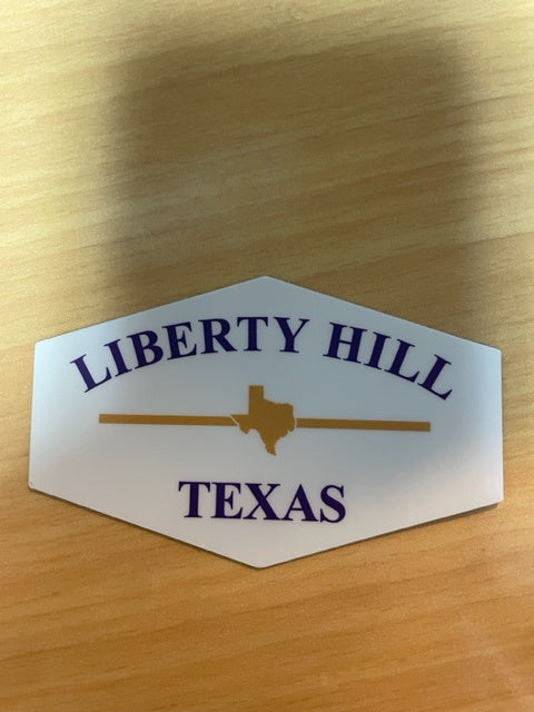 Liberty Hill Texas Hexagon Sticker