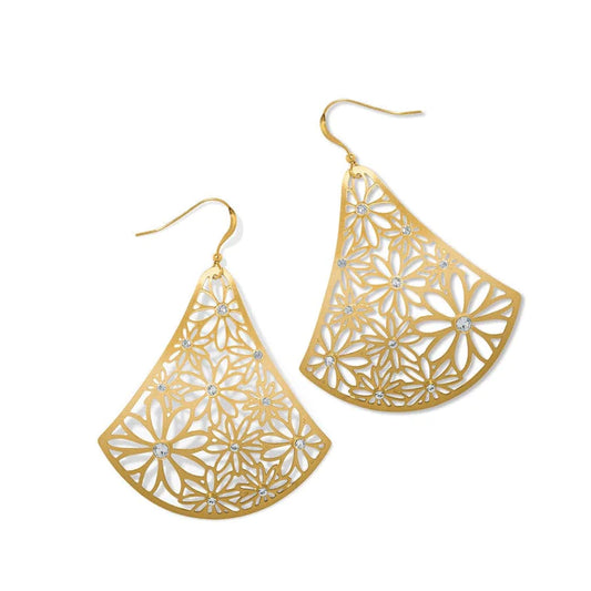 Trillion French Wire Earrings Gold