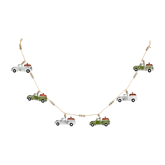 Tin Truck Pumpkin Garland