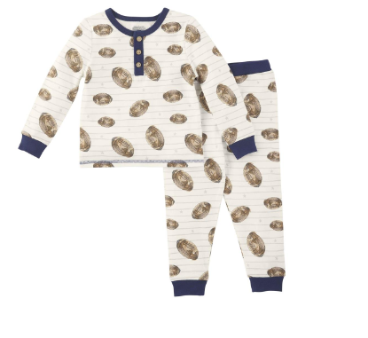 Blue Football Pajama Set