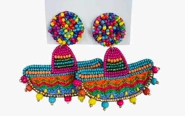 Sombrero Beaded Earrings