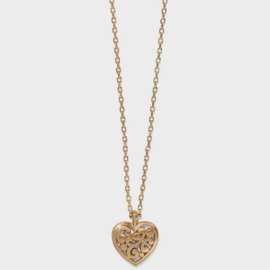 Contempo Heart Petite Necklace in Gold