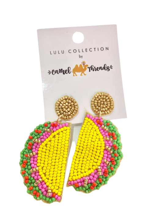 Beaded Taco Earrings