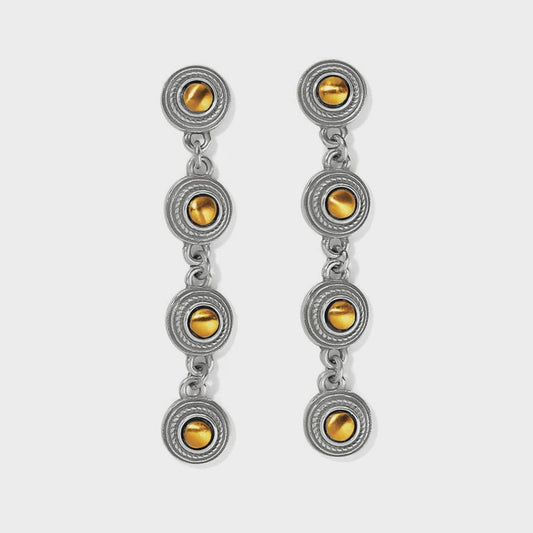 Monete Link Post Drop Earrings