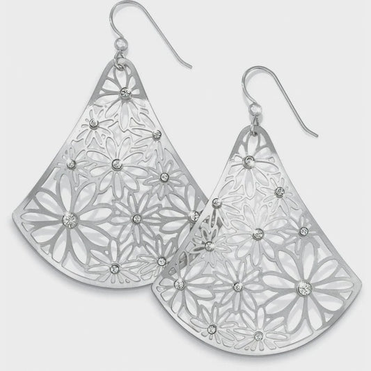 Trillion French Wire Earrings Silver